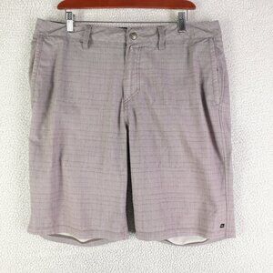 Quiksilver Amphibians Board Shorts Mens 34 Gray Striped Swim Stretch